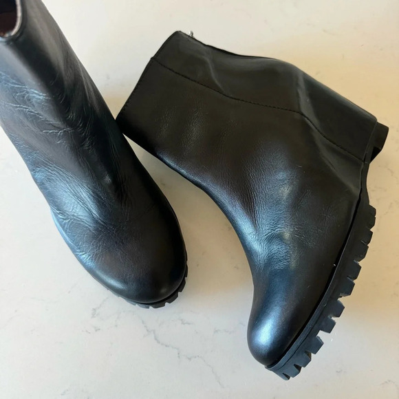 MiniMarket Wedge Ankle Boots in Black leather Size: 41 EU/ 10 US - Picture 3 of 6